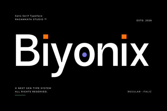 Discover Biyonix: A Futuristic Sans Serif Font