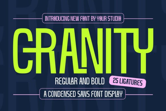 Discover Cranity: The Modern Condensed Sans Serif Font for Bold and Professional Typography