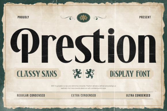 Discover Prestion: A Bold and Elegant Condensed Sans Font