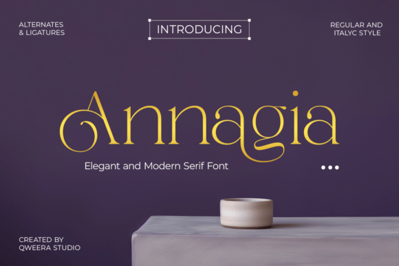 Elegant Typography with Annagia Font