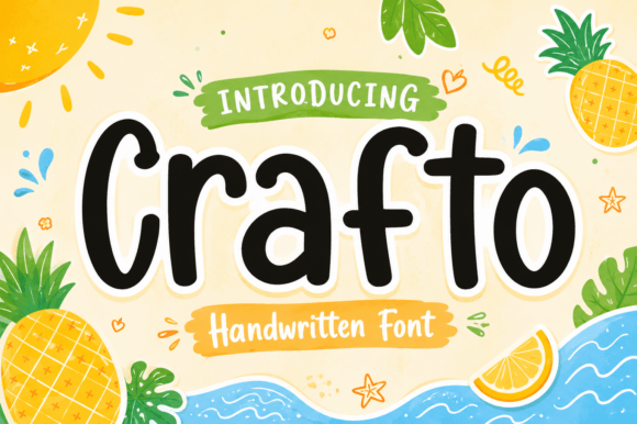 Embrace the Whimsical Charm of Crafto: A Handwritten Display Font