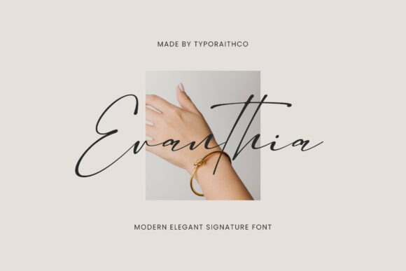 Evanthia: A Modern Elegant Signature Font for Timeless Design