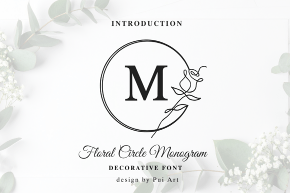 Floral Circle Monogram: Elegance in Every Letter