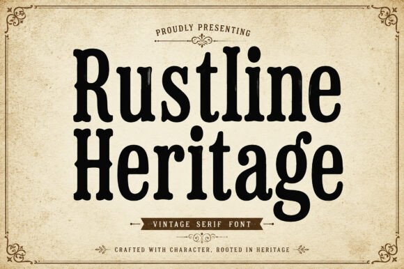 Introducing Rustline Heritage: A Vintage Serif Font for Modern Design