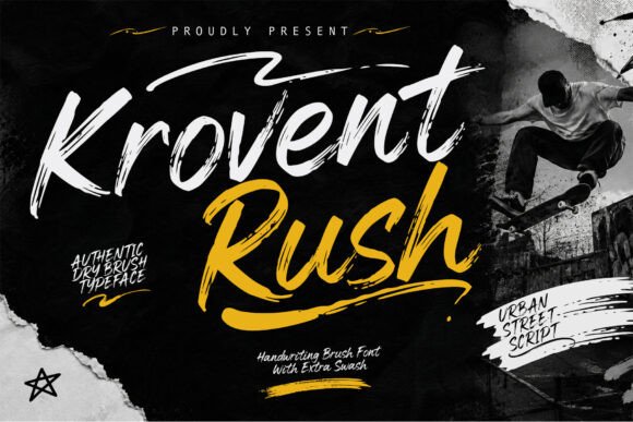 Krovent Rush: A Bold, Urban-Inspired Font