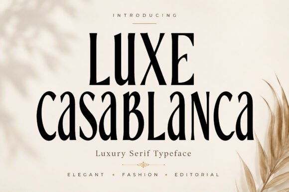 Luxe Casablanca: The Epitome of Elegance in Typography
