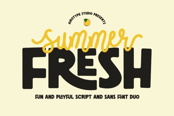 Summer Fresh: A Cheerful Font Duo for Creative Projects
