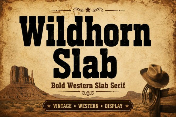 Wildhorn Slab: A Bold and Rugged Serif Typeface