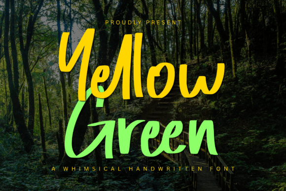 Yellow Green: A Natural Handwritten Brush Font for Authentic Design